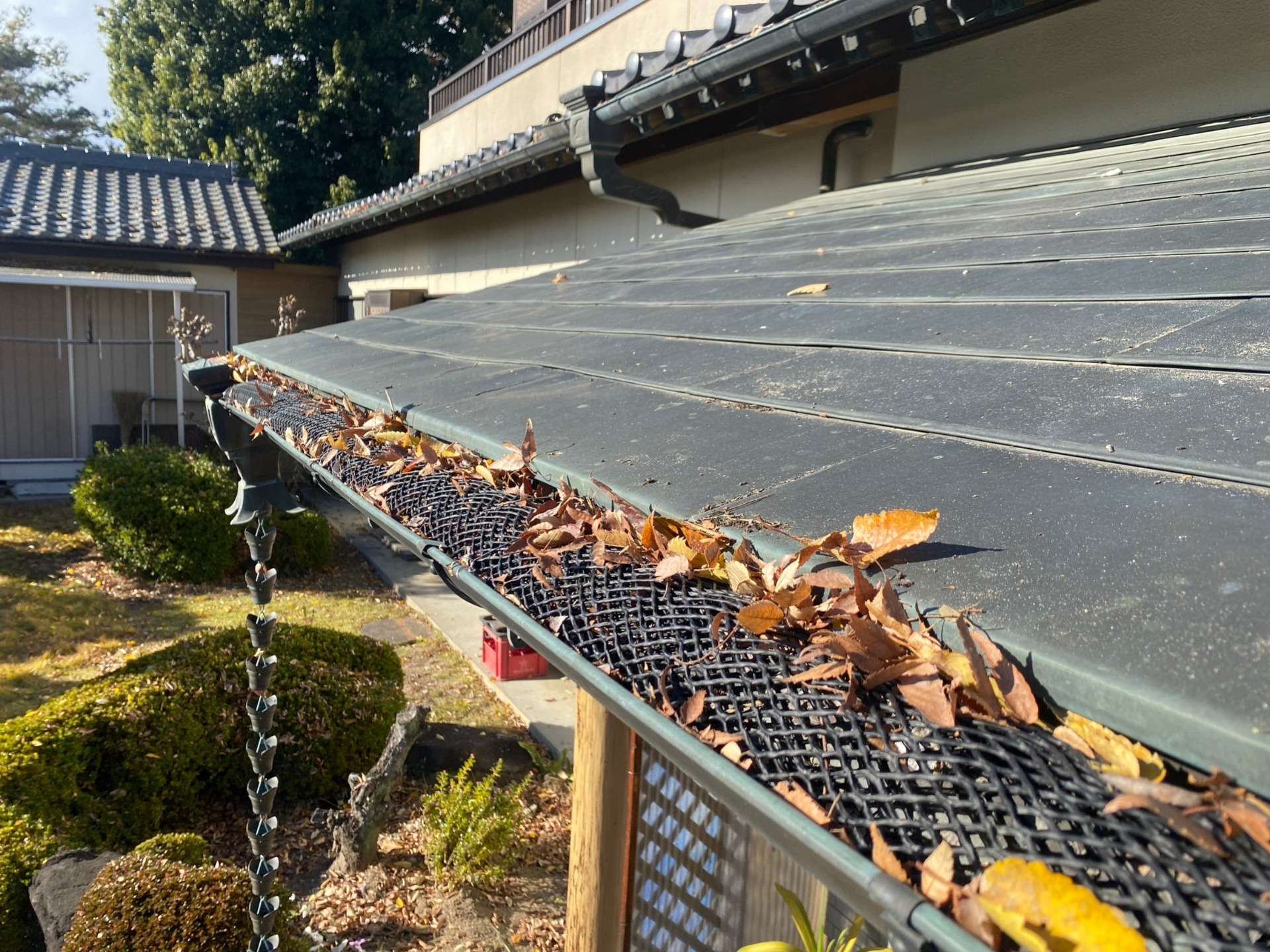 雨樋清掃・作業前/甲府市