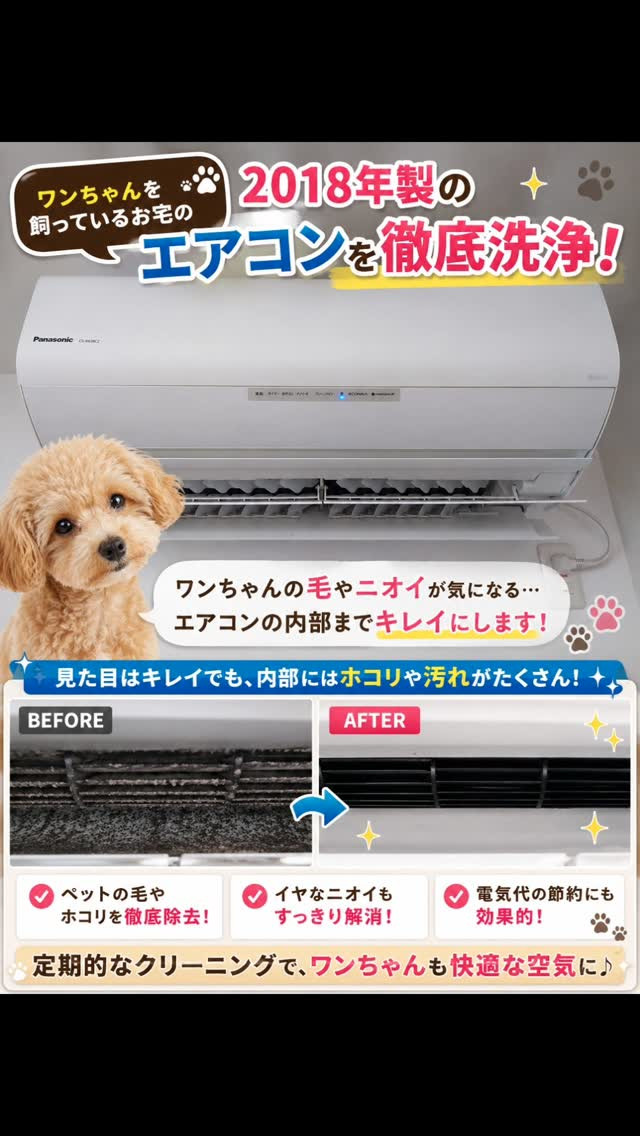 今日はワンちゃんを飼っているお家の