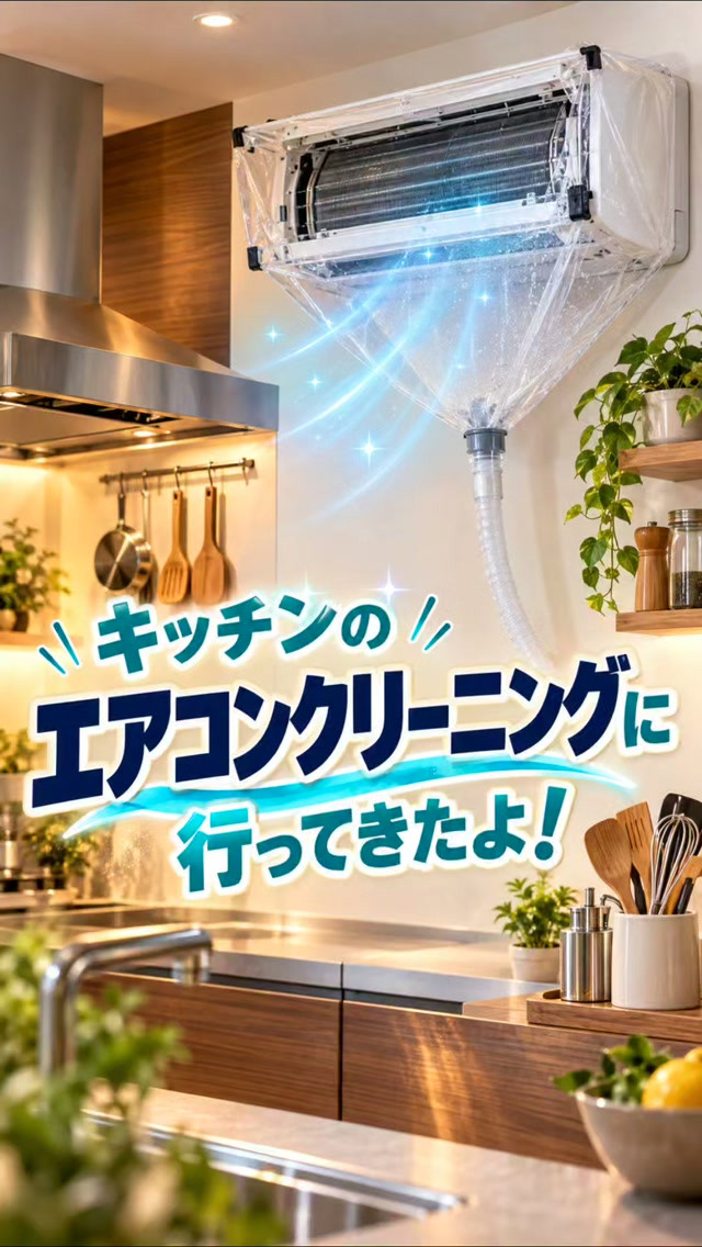 今日は、キッチンのエアコンクリーニングに行ってきたラク〜🍳❄...